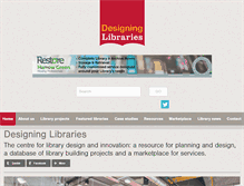 Tablet Screenshot of designinglibraries.org.uk